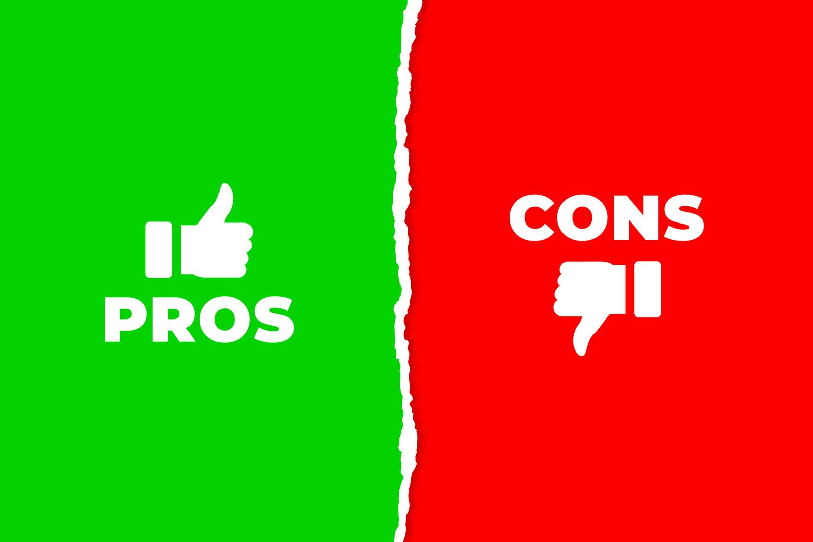 A pros and cons picture