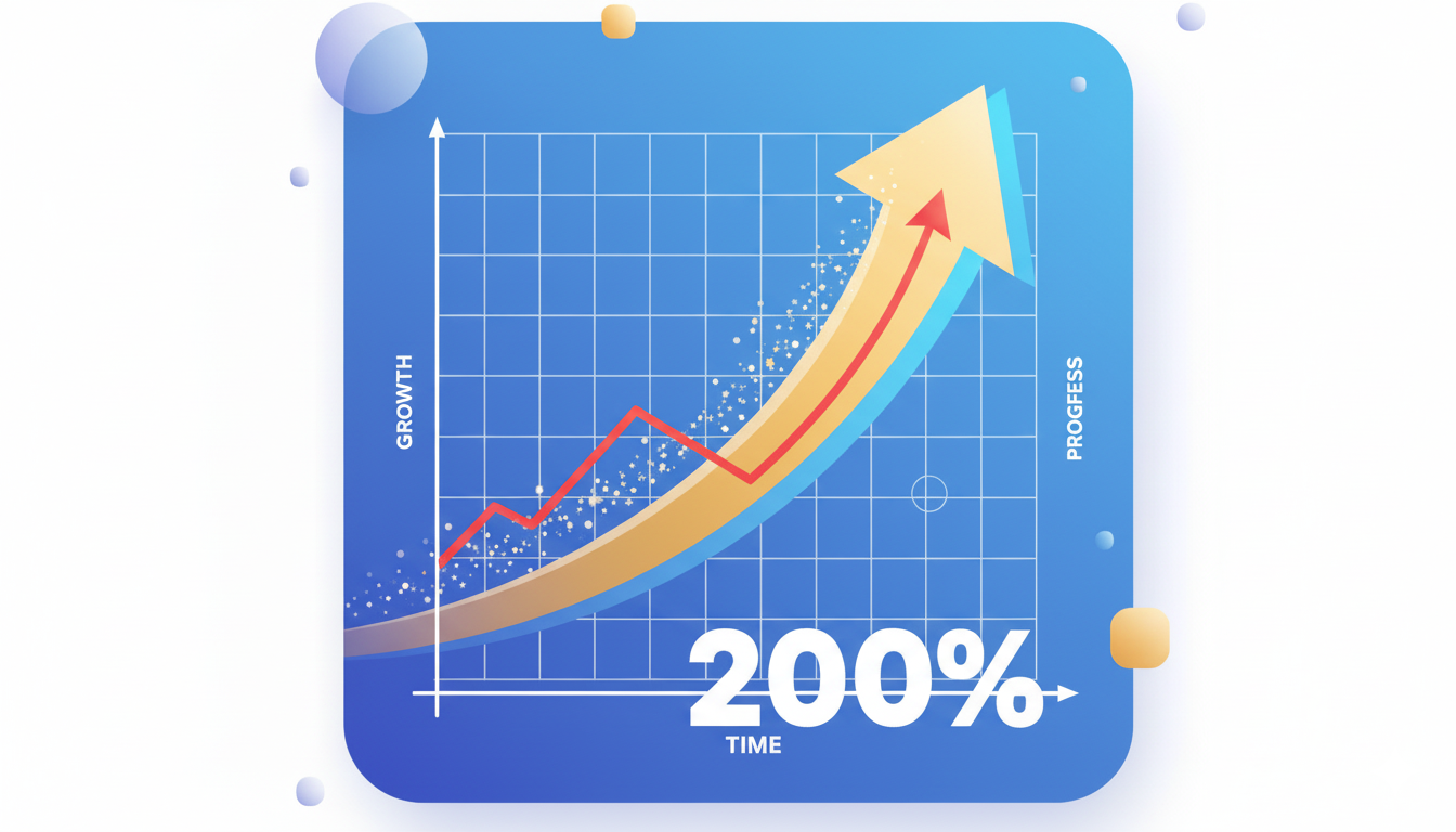Business impact of data-driven insights showing retention skyrocketing on a graph.