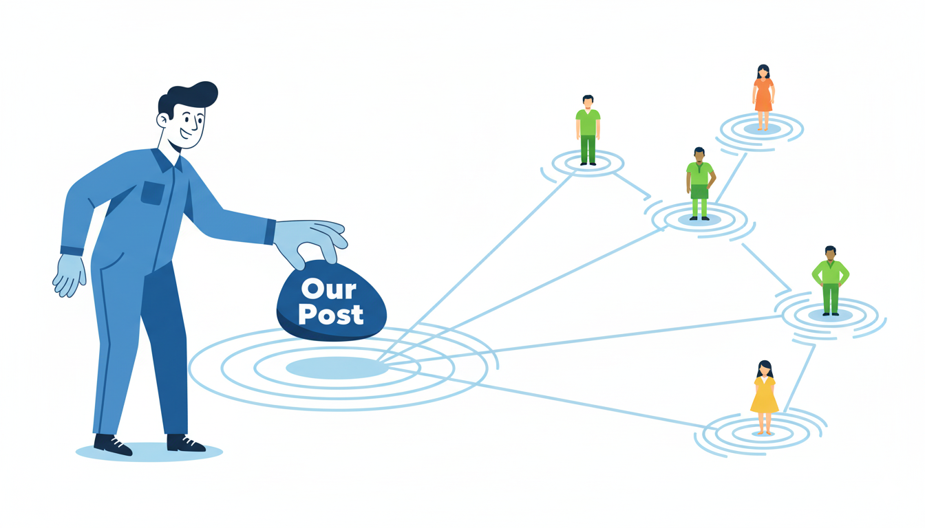 LinkedIn Brand Awareness Network Ripple Effect - Visualizing Your Brand's Expanding Reach