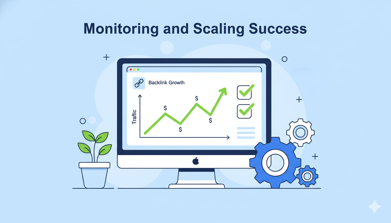 Data visualization showing SEO growth correlation with backlink quality